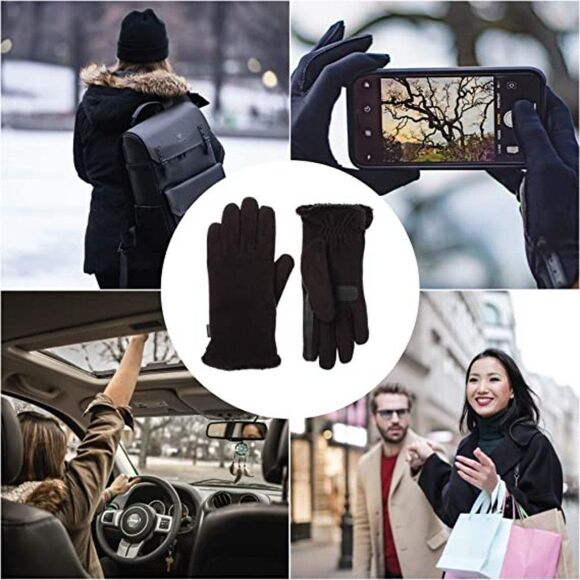 Isotoner Women's Stretch Fleece Gloves with Microluxe and Smart Touch Te… - Picture 7 of 13